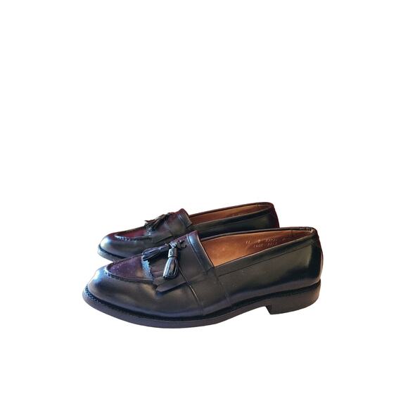Allen Edmonds Newport Loafers Black Leather Tassel Apron Toe Slip On Shoes 11D main image 13